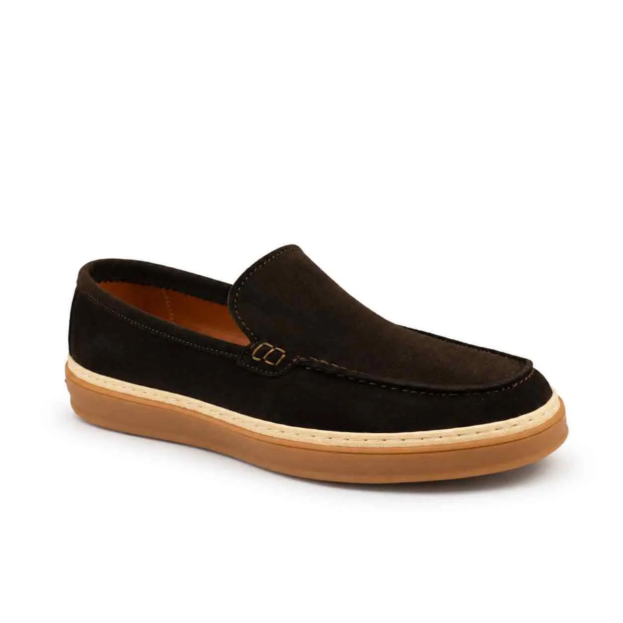 Mocassin pour homme 011 Maron daim 